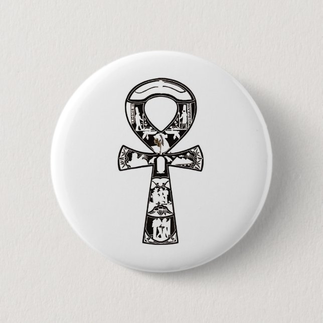 Ankh 1 6 cm round badge (Front)