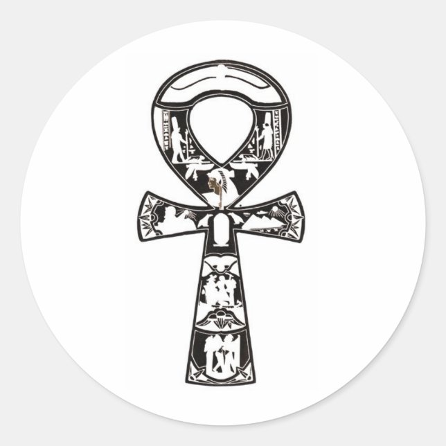 Ankh 1 classic round sticker (Front)