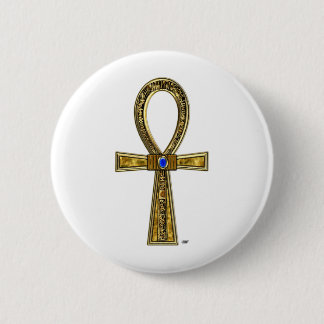 Ankh 6 Cm Round Badge