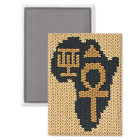 Ankh Africa Symbols Natural Artisan Crochet Print