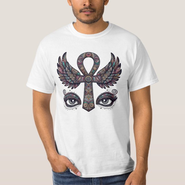 Ankh and Eye of Horus T-Shirt (Front)