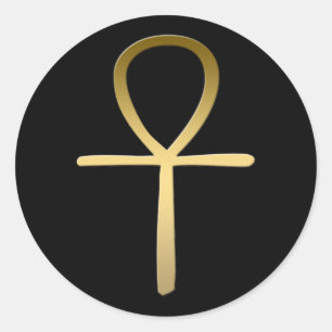 Ankh cross Egyptian symbol Classic Round Sticker