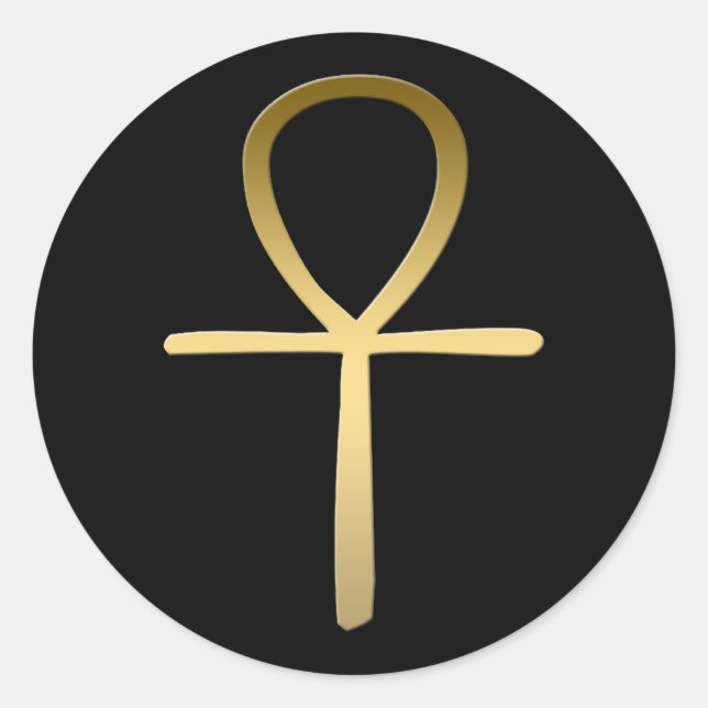 Ankh cross Egyptian symbol Classic Round Sticker (Front)