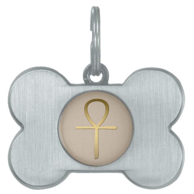 Ankh cross Egyptian symbol Pet Name Tag (Front)