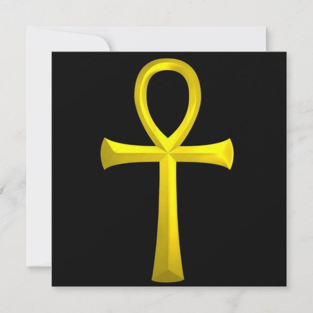 ANKH CRUX ANSATA EGYPTIAN CROSS INVITATION (Front)