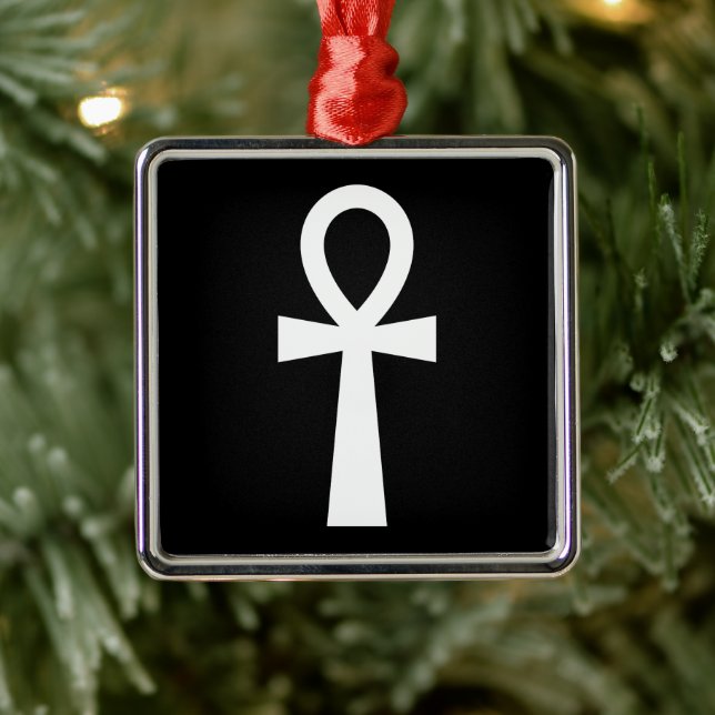 Ankh Egyptian Hieroglyph  Metal Tree Decoration (Tree)