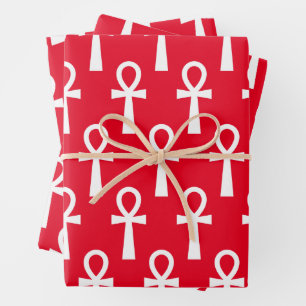 Ankh Egyptian Hieroglyph Wrapping Paper Sheet