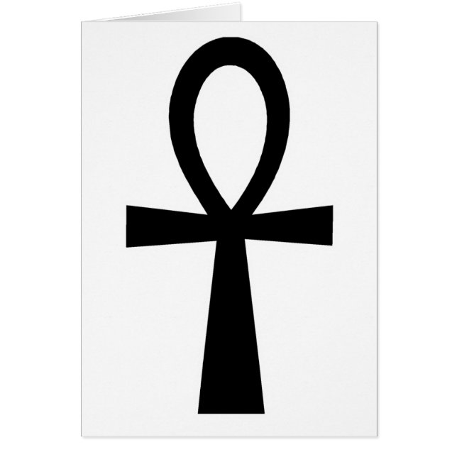 Ankh Egyptian Hieroglyphic Symbols Life Key Black (Front)