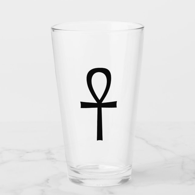 Ankh Egyptian Life Symbol Glass (Front)