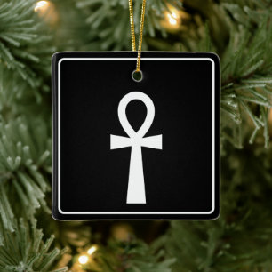 Ankh Egyptian Symbol Ceramic Ornament