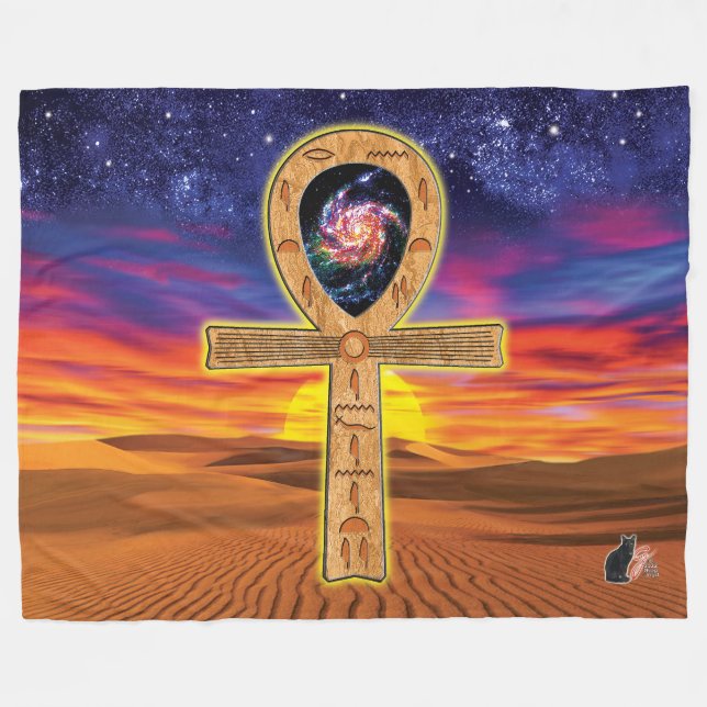 Ankh Fleece Blanket (Front (Horizontal))