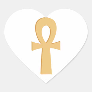 Ankh Heart Sticker