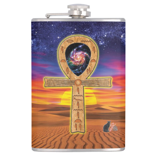 Ankh Hip Flask (Front)