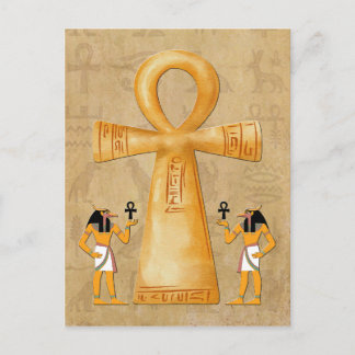 Ankh Key Of Life On Hieroglyph Postcard