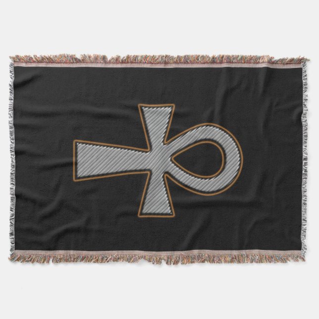 Ankh Key Of Life Throw Blanket (Front)