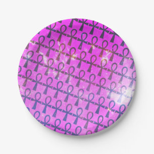 Ankh Pattern Paper Plate