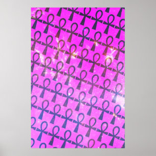 Ankh Pattern Poster