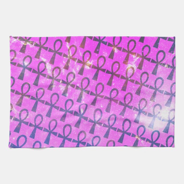 Ankh Pattern Tea Towel (Horizontal)