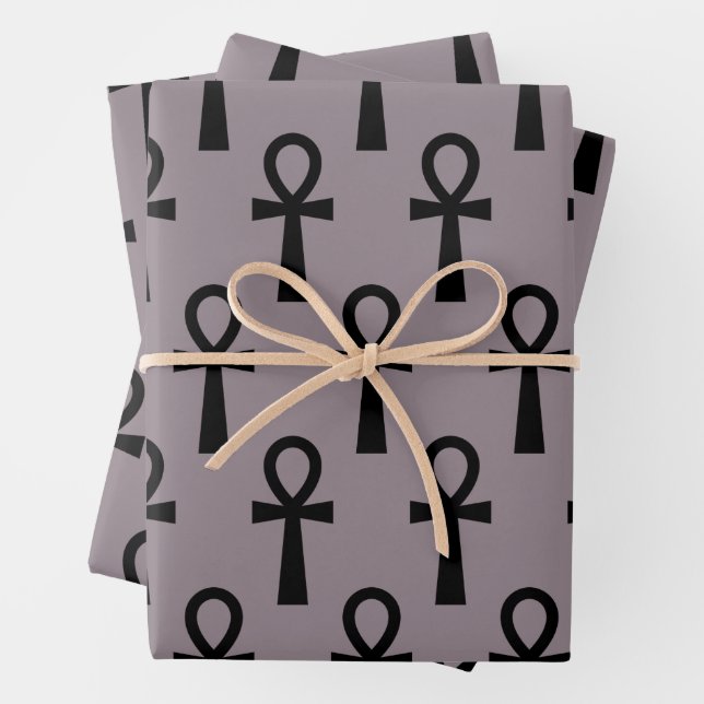 Ankh Purple Wrapping Paper Sheet (In situ)