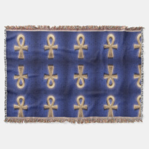 Ankh Symbol Bedeutung – Schlüssel des Lebens Throw Blanket