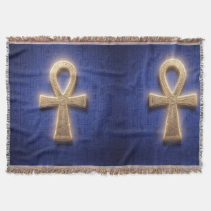 Ankh Symbol Bedeutung – Schlüssel des Lebens Throw Blanket