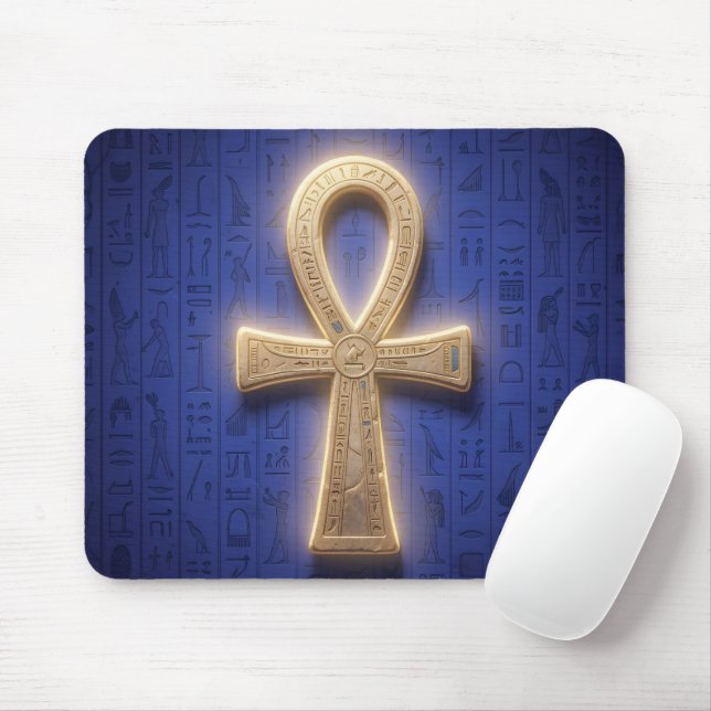 Ankh Symbol Meaning – Key of Life Mouse Mat (With Mouse)