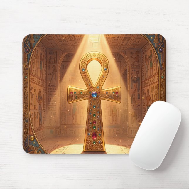 Ankh Symbol Meaning – Key of Life Mouse Mat (With Mouse)