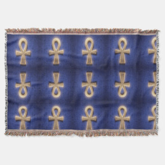 Ankh Symbol Meaning - Key of Life Throw Blanket