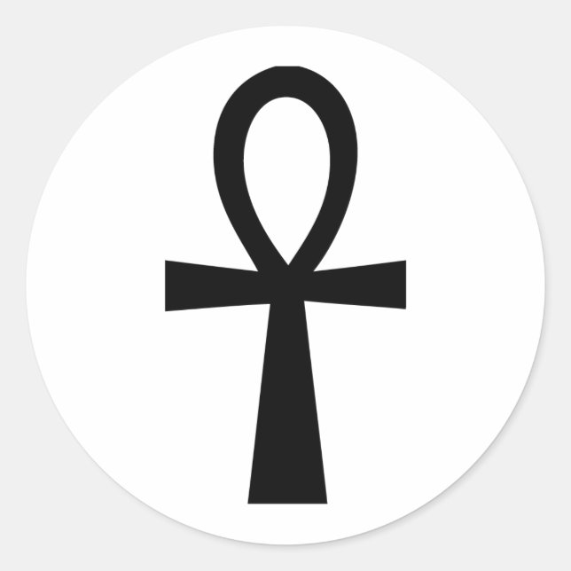 Ankh Symbol: Vector Art: Classic Round Sticker (Front)