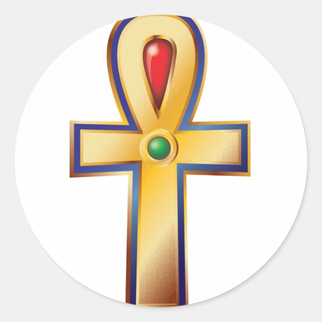 Ankh- The Ancient Egyptian Symbol of Life Classic Round Sticker (Front)