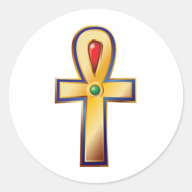 Ankh- The Ancient Egyptian Symbol of Life Classic Round Sticker (Front)