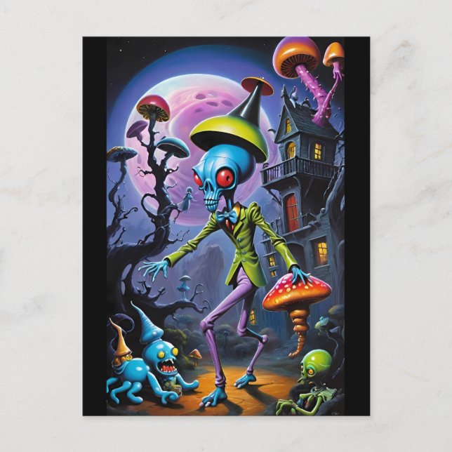 Ankle-Biter in Shroom Town Fantasy Postcard (Front)