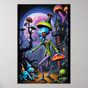 Ankle-Biter in Shroom Town Pop Fantasy Poster