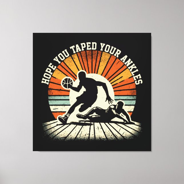 Ankle Breaker - Dynamic Basketball Showdown Canvas Print (Front)