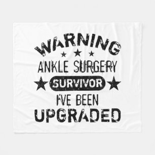 Ankle Surgery Humour Upgraded Fleece Blanket