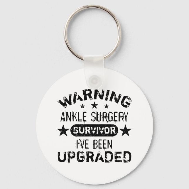 Ankle Surgery Humour Upgraded Key Ring (Front)