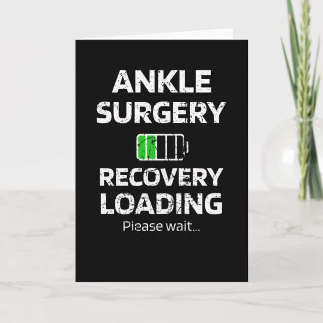 Ankle Surgery Recovery | Ankle Reconstruction Card (Front)