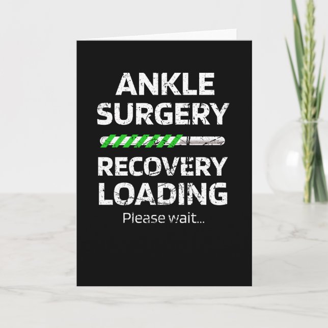 Ankle Surgery Recovery | Ankle Reconstruction Card (Front)