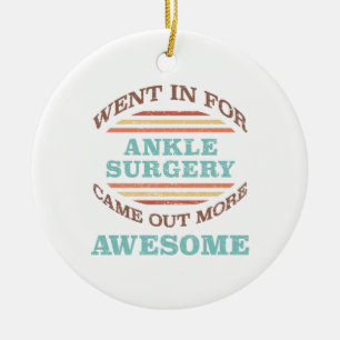Ankle Surgery Recovery Humour Ceramic Tree Decoration