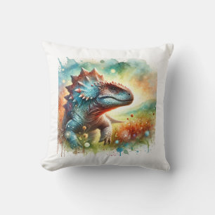 Ankylosaurus 170624AREF117 - Watercolor Cushion