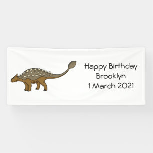 Ankylosaurus armoured dinosaur illustration  banner