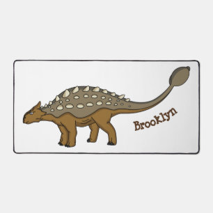 Ankylosaurus armoured dinosaur illustration desk mat