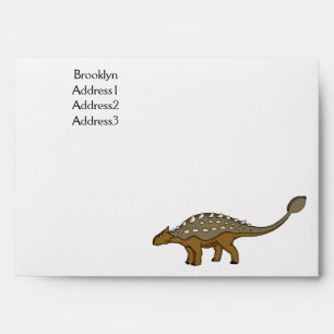 Ankylosaurus armoured dinosaur illustration envelope
