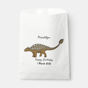 Ankylosaurus armoured dinosaur illustration  favour bags
