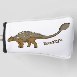 Ankylosaurus armoured dinosaur illustration golf head cover