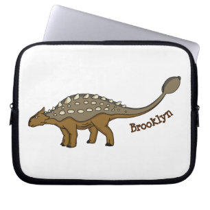 Ankylosaurus armoured dinosaur illustration laptop sleeve