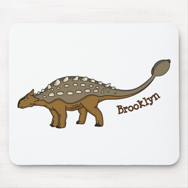 Ankylosaurus armoured dinosaur illustration mouse mat (Front)