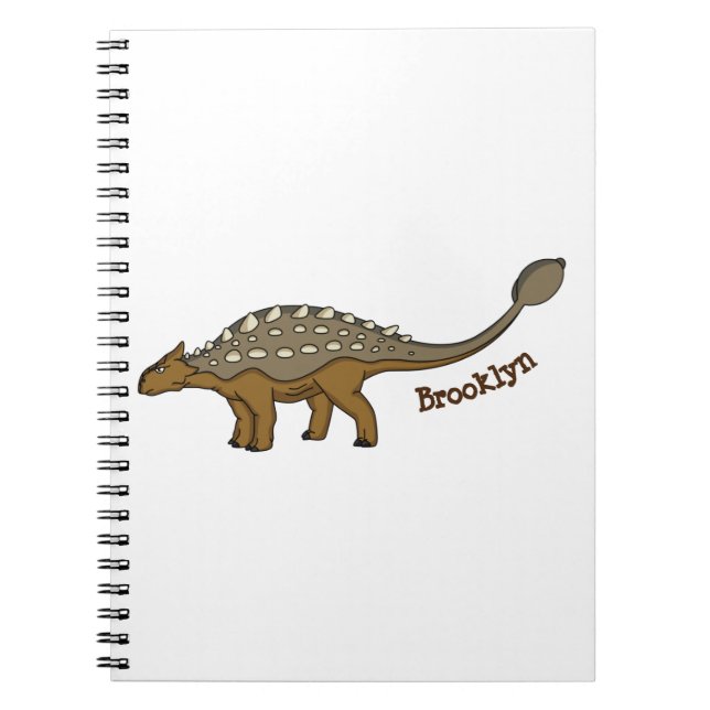 Ankylosaurus armoured dinosaur illustration notebook (Front)