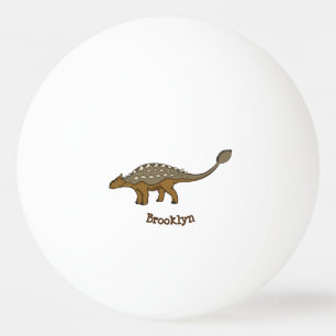 Ankylosaurus armoured dinosaur illustration  ping pong ball