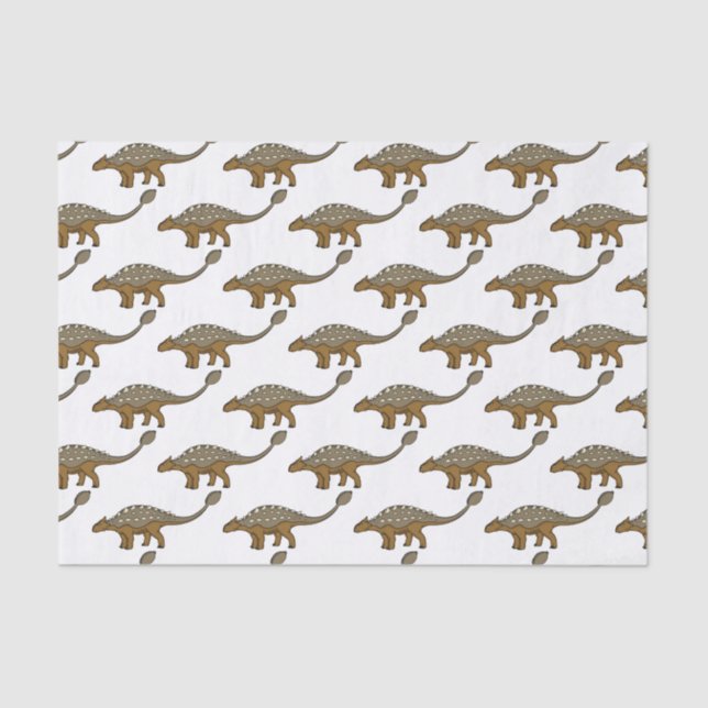 Ankylosaurus armoured dinosaur illustration tissue paper (Front)